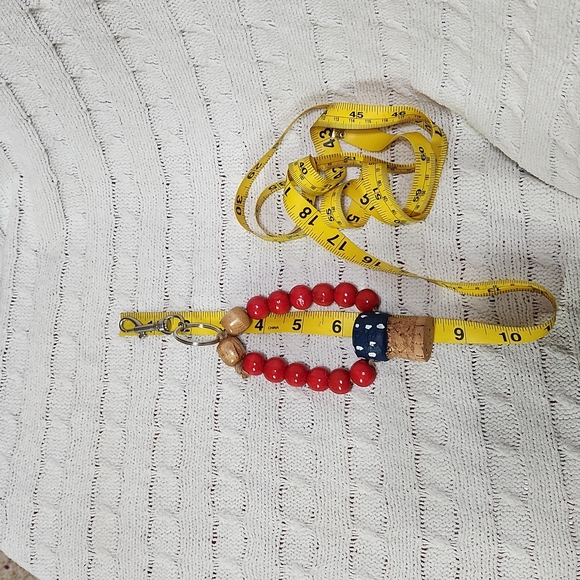 5/$25🌴Handmade Patriotic Toadstool Keychain / Bag Charm - Picture 2 of 2